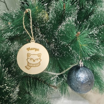 Bola navideña de madera