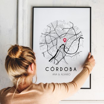 Cuadro con mapa personalizado