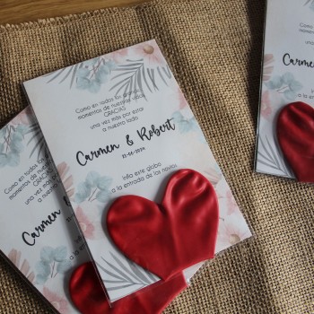 Pack de bienvenida para bodas globo rojo