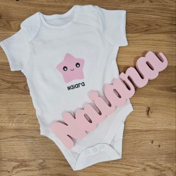 Pack body + nombre madera