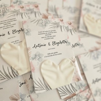 Pack de bienvenida para bodas globo blanco