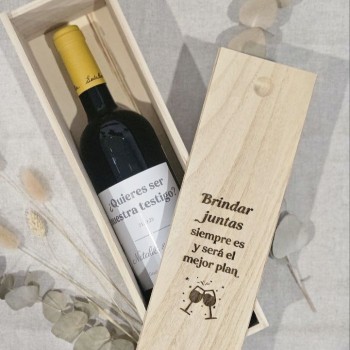 Caja personalizada para botella de vino