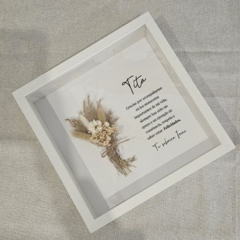 Cuadro con flores personalizado