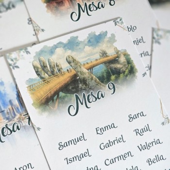 Nombres para mesas de boda